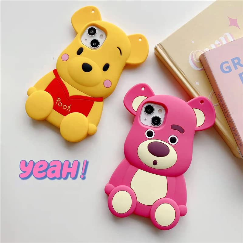 3D Cartoon Winnie the Pooh Bear Oversized Cute Case